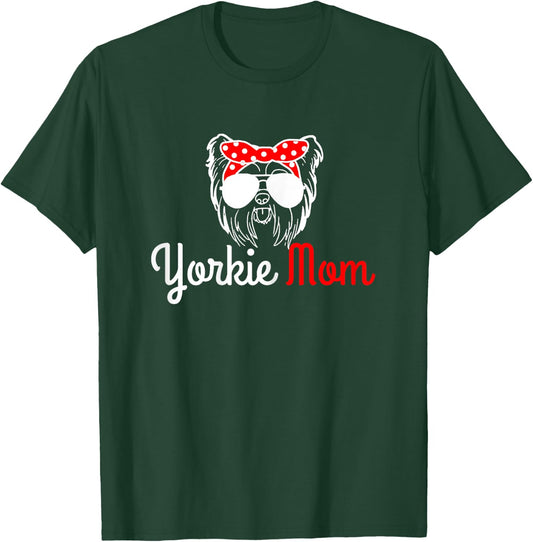 Yorkie Mom Vintage Funny Cute Dog Yorkshire Terrier Mom Kids T-Shirt - T-Shirt | Forest