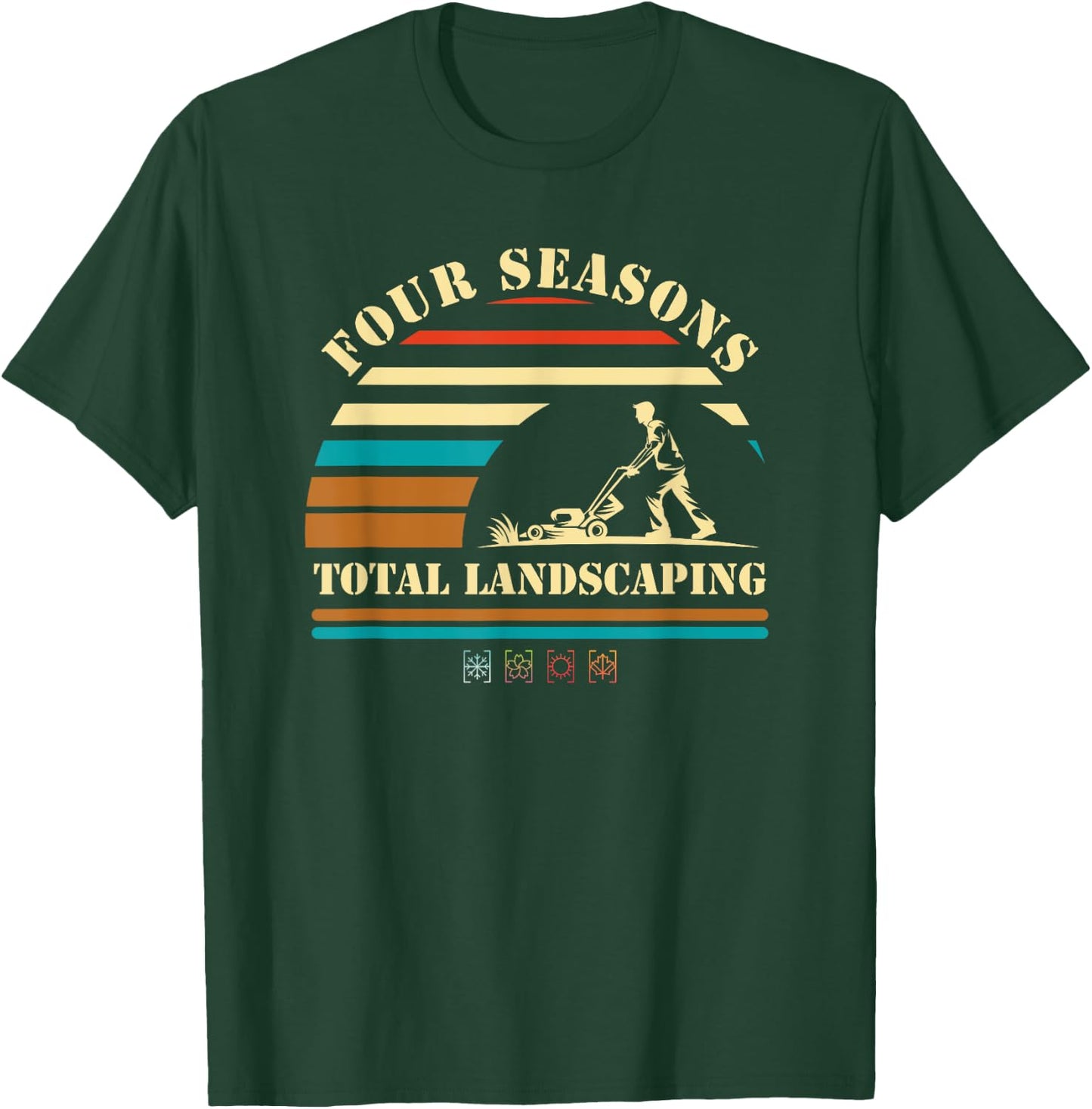 Four Seasons Total Landscaping Sunset Vintage T-Shirt - T-Shirt | Forest