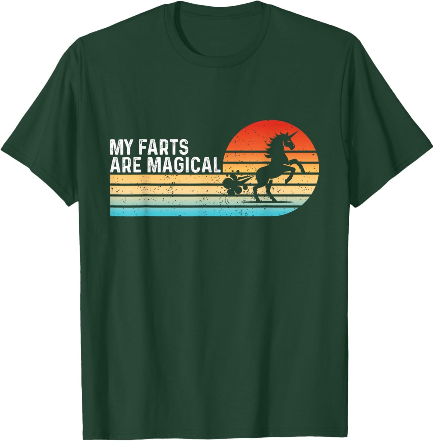 My Farts Are Magical Funny farting Unicorn T-Shirt - T-Shirt | Forest