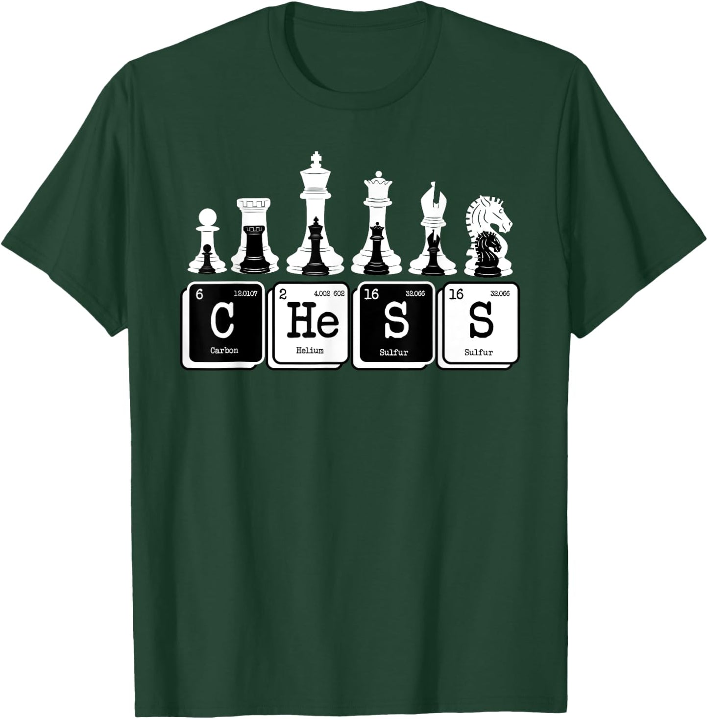 Funny Chess Set Pieces Periodic Table Board Game Player Gift Small T-Shirt - T-Shirt | Forest