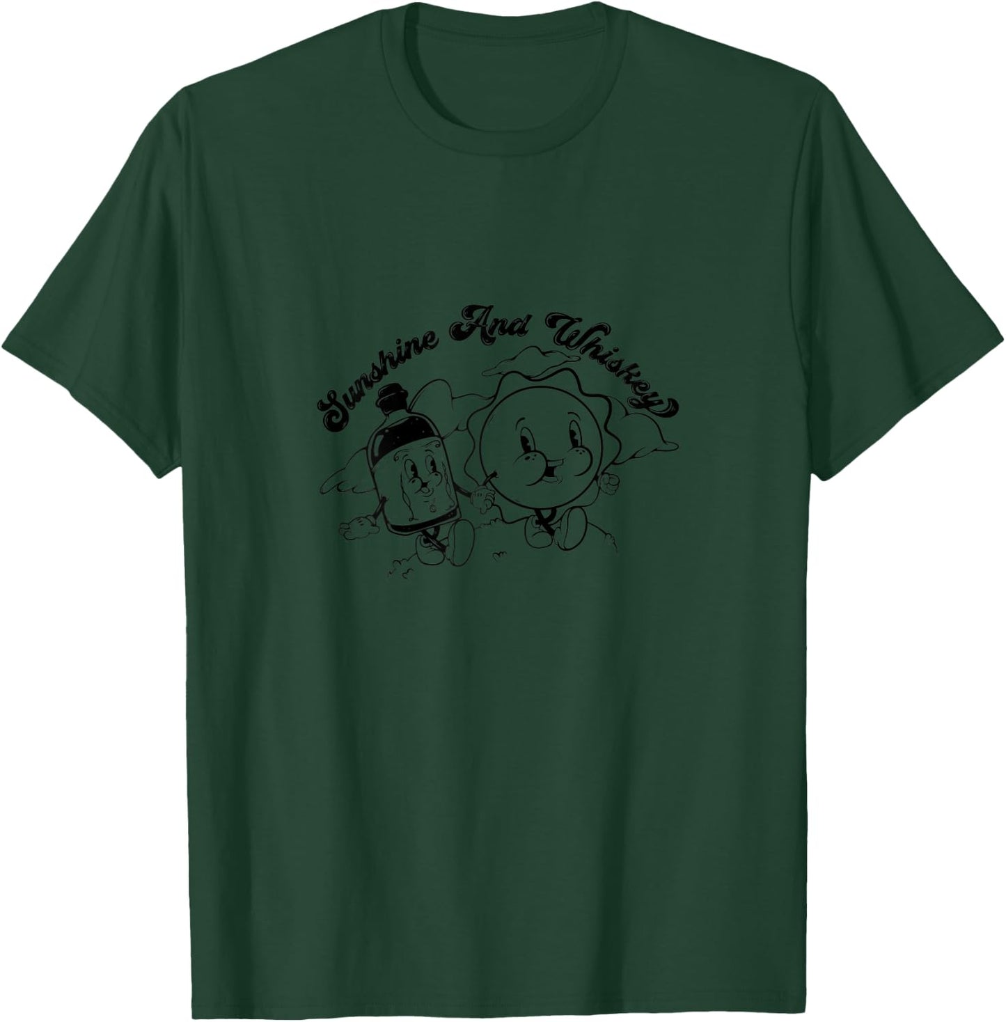Sunshine And Whiskey Women Shirt Nashville Knot Alcohol T-Shirt - T-Shirt | Forest