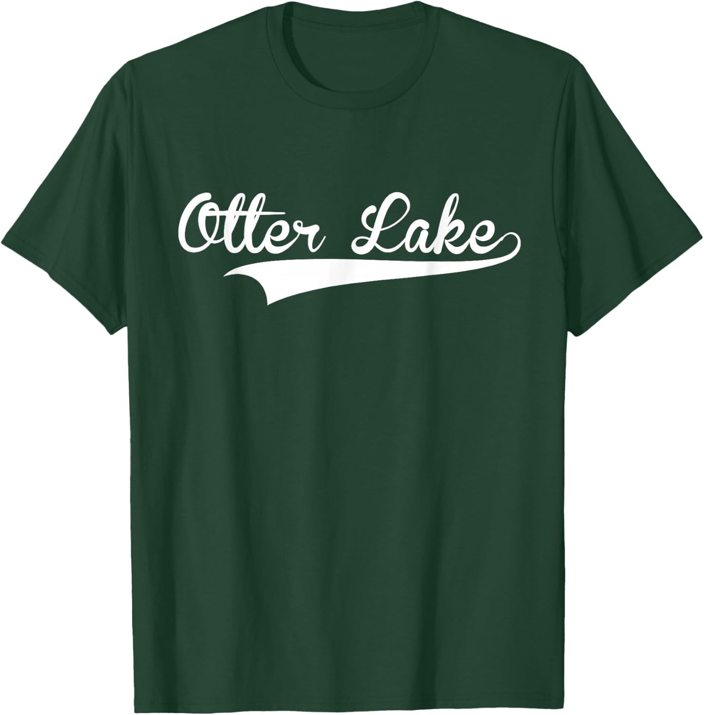 OTTER LAKE Baseball Vintage Retro Font T-Shirt - T-Shirt | Forest