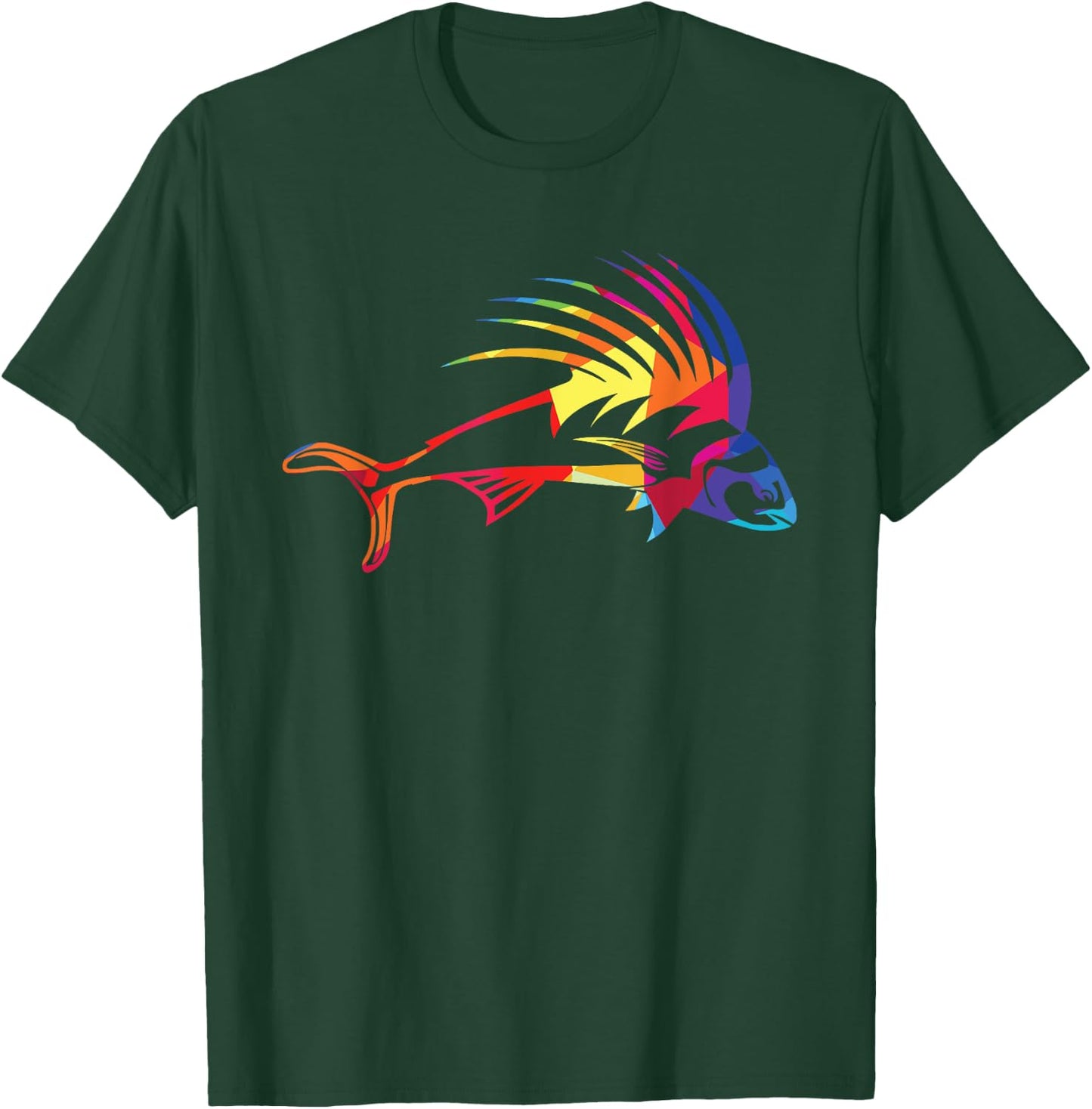 Rooster Fish I Fish Lover I Fishing I Rooster Fish T-Shirt - T-Shirt | Forest