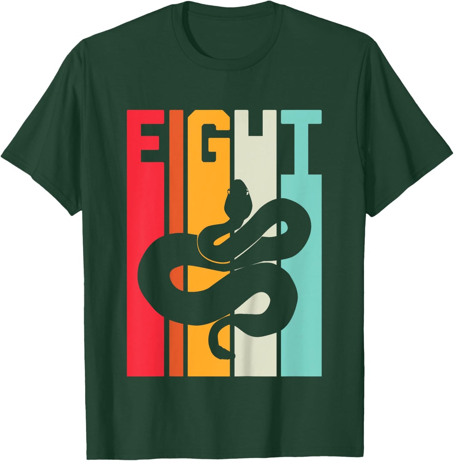 8th Birthday Vintage Snake Lover Pet Reptile 8 Years Old T-Shirt - T-Shirt | Forest
