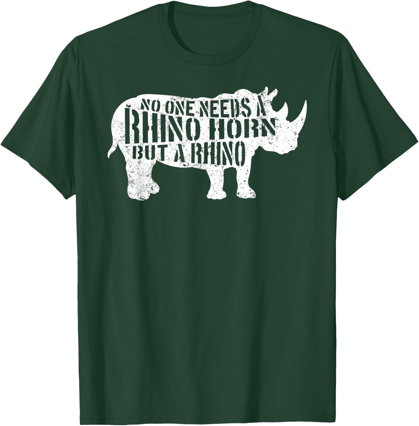 Rhino Horn Rhinoceros Animal Wildlife Lover Safari Africa T-Shirt - T-Shirt | Forest