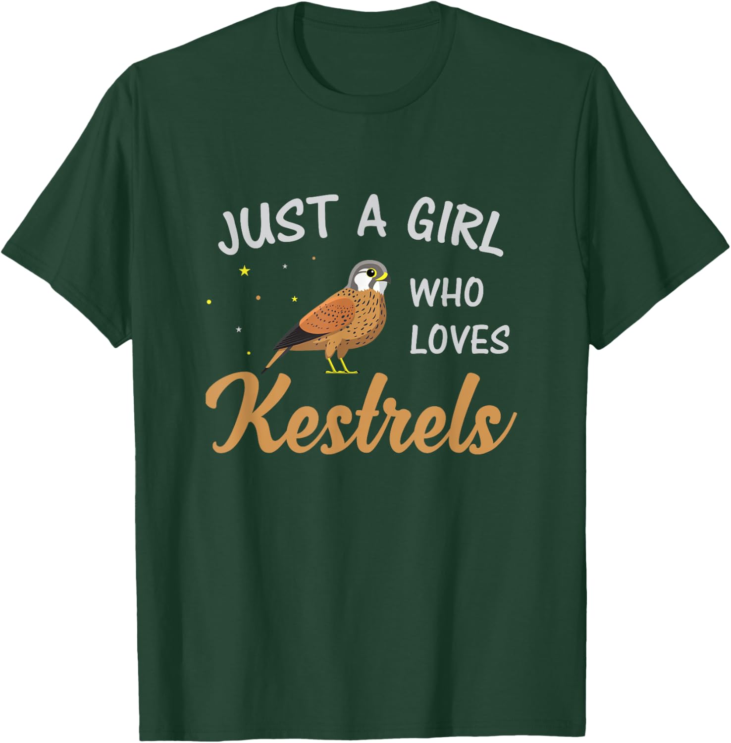 Just A Girl Who Loves Kestrels Birds Birding Kestrel Lover T-Shirt - T-Shirt | Forest