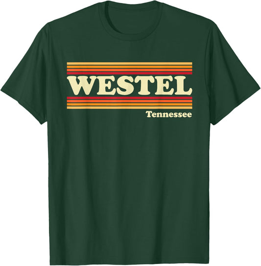 Vintage 1980s Graphic Style Westel, Tennessee T-Shirt - T-Shirt | Forest