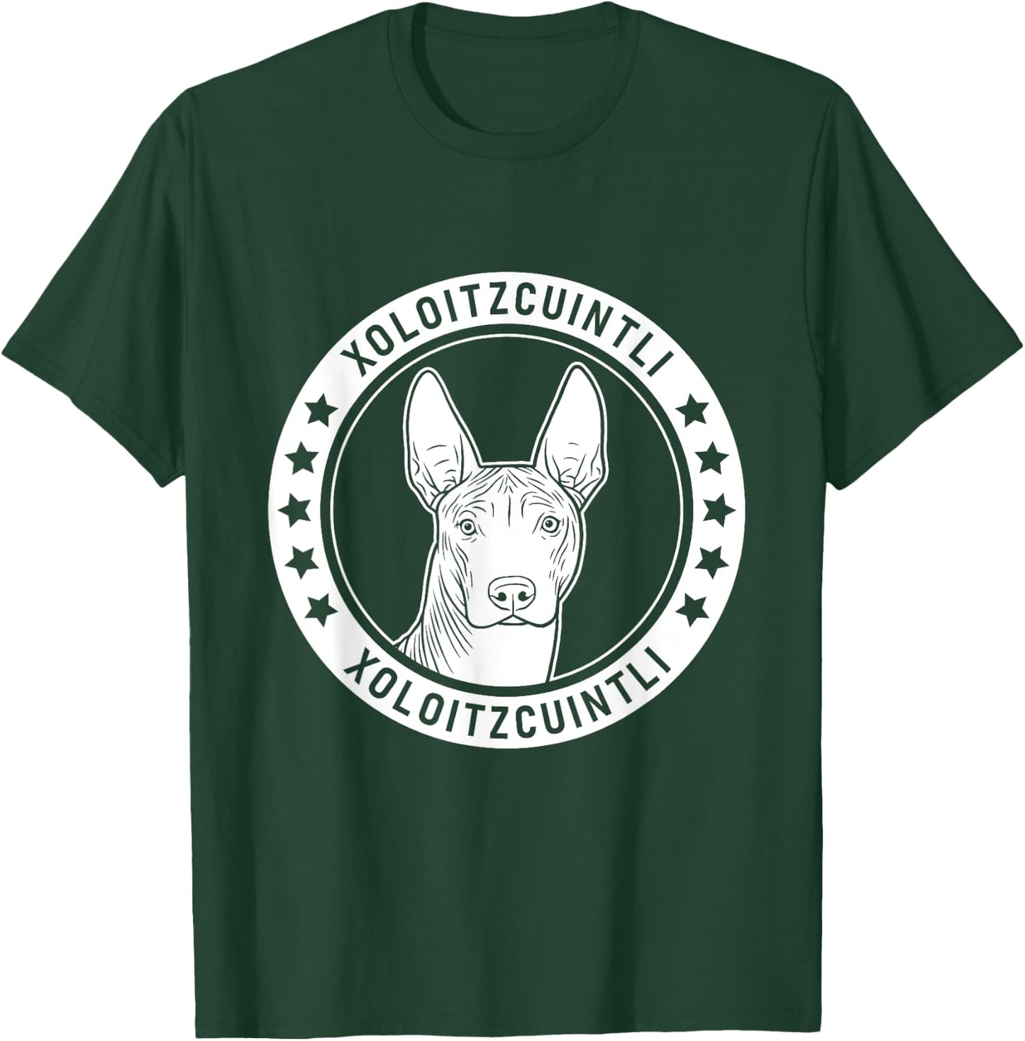 Xoloitzcuintli Dog Portrait Xolo Dog T-Shirt - T-Shirt | Forest