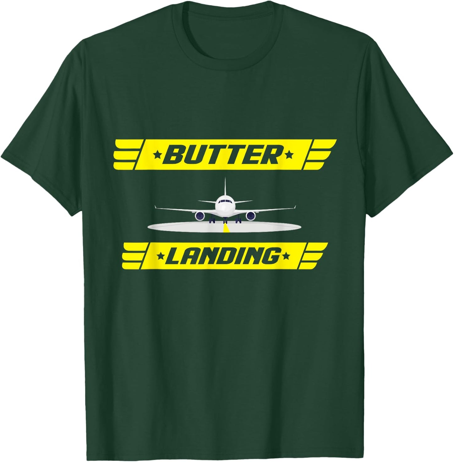 BUTTER Landing! Flight Simulator T-Shirt - T-Shirt | Forest