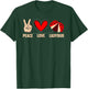 Cool Ladybug Art Women Kids Peace Love Ladybug Lover T-Shirt - T-Shirt | Forest