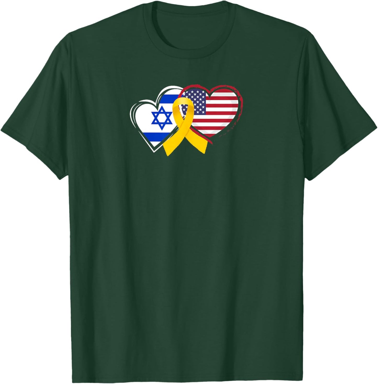 Yellow Ribbon for Israel and America T-Shirt - T-Shirt | Forest