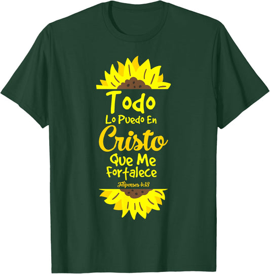 Motivational Spanish Verses Christians Jesus Cristo Amor T-Shirt - T-Shirt | Forest