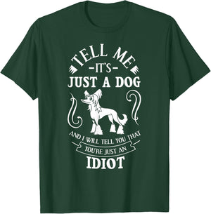 Chinese Crested Powderpuff Dog Gift Puppies Owner Lover Men Women T-Shirt - T-Shirt | Forest
