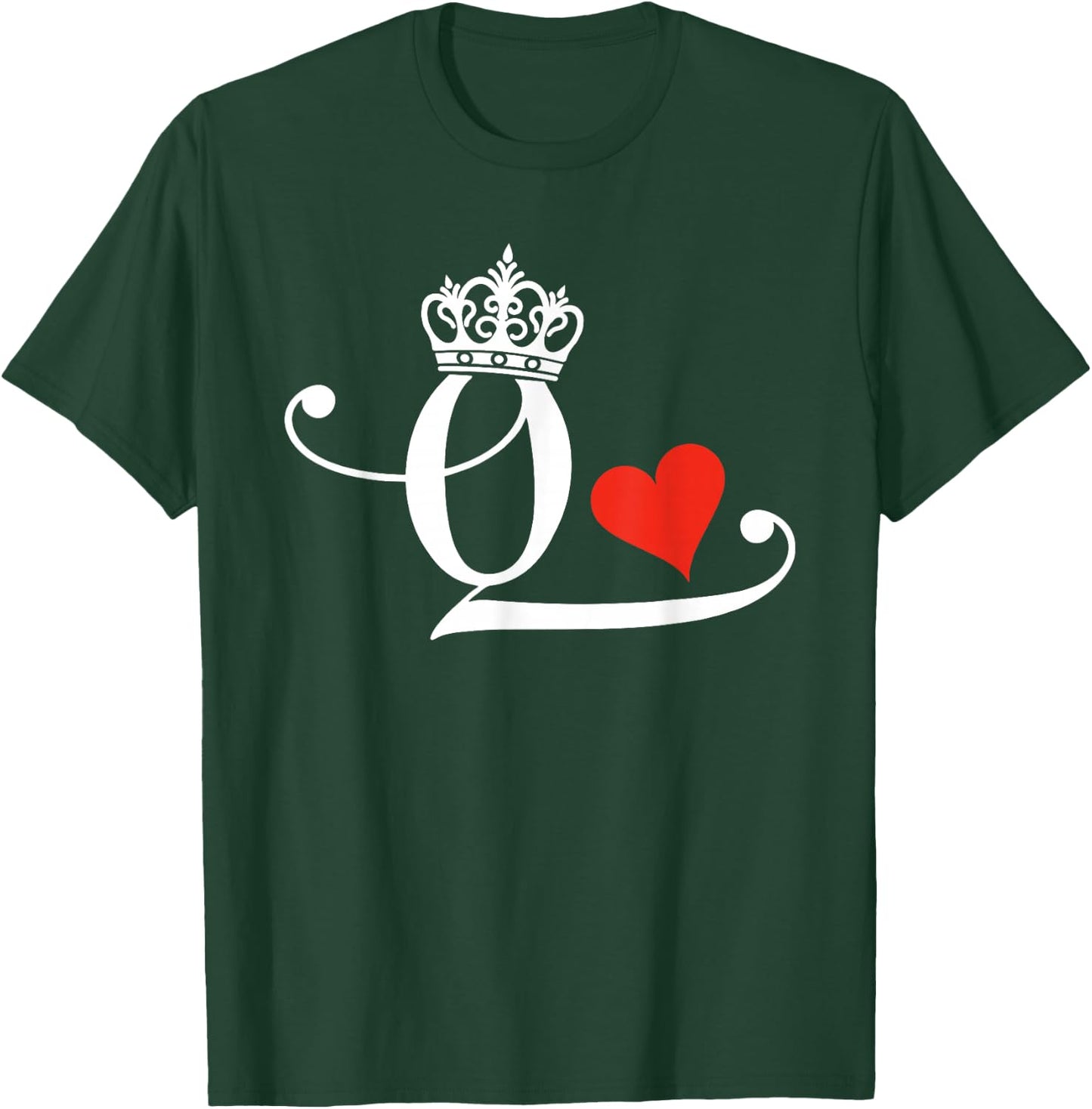 King & Queen of Hearts Matching Couple Saint Valentine's Day T-Shirt - T-Shirt | Forest