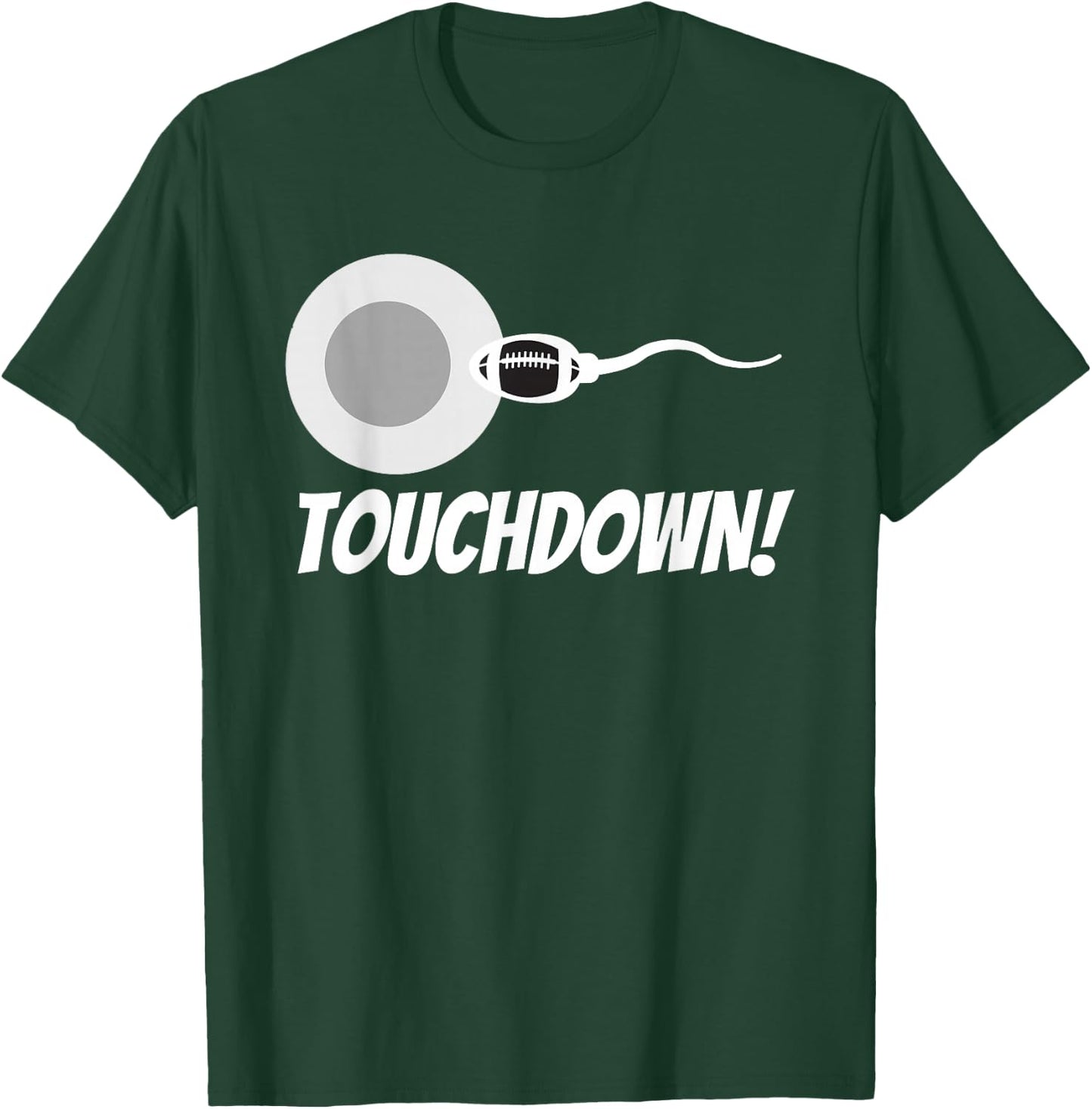 Touchdown Football - New Dad Funny Pregnancy Announcement Small T-Shirt - T-Shirt | Forest