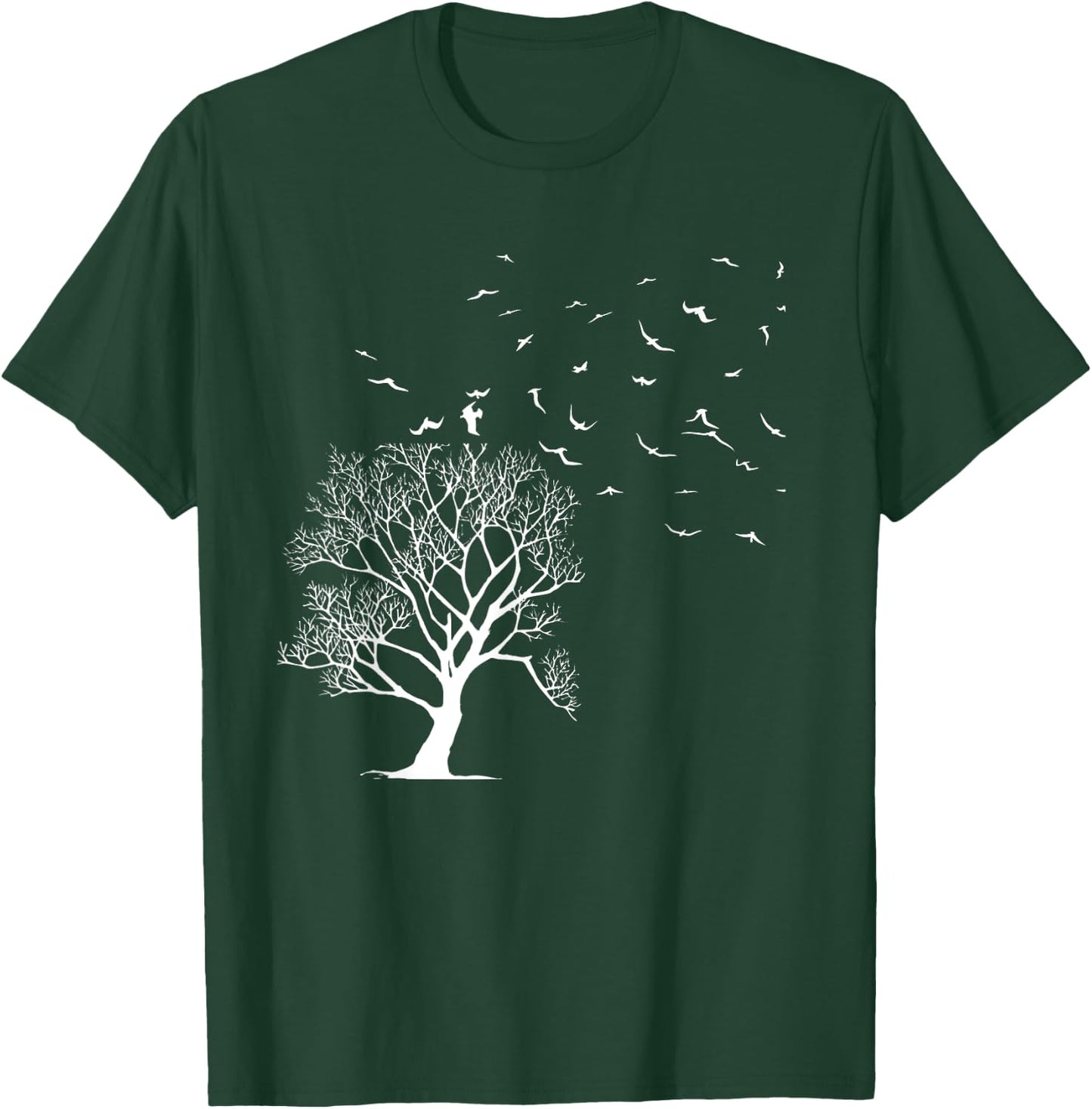Forest Tree Wildlife Flock Of Birds Nature Outdoors Forest T-Shirt - T-Shirt | Forest