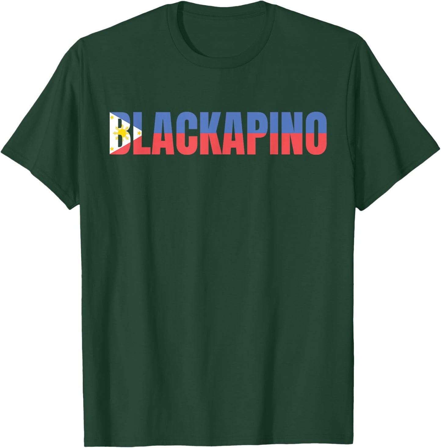 Blackapino with Philippines Flag, Black Filipino, Blackapino T-Shirt - T-Shirt | Forest