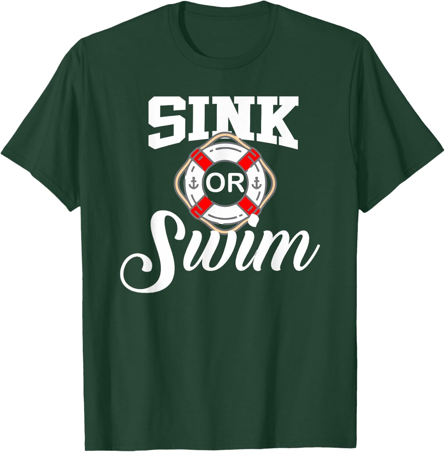 Sink or Swim flotation device pool party men kids T-Shirt - T-Shirt | Forest
