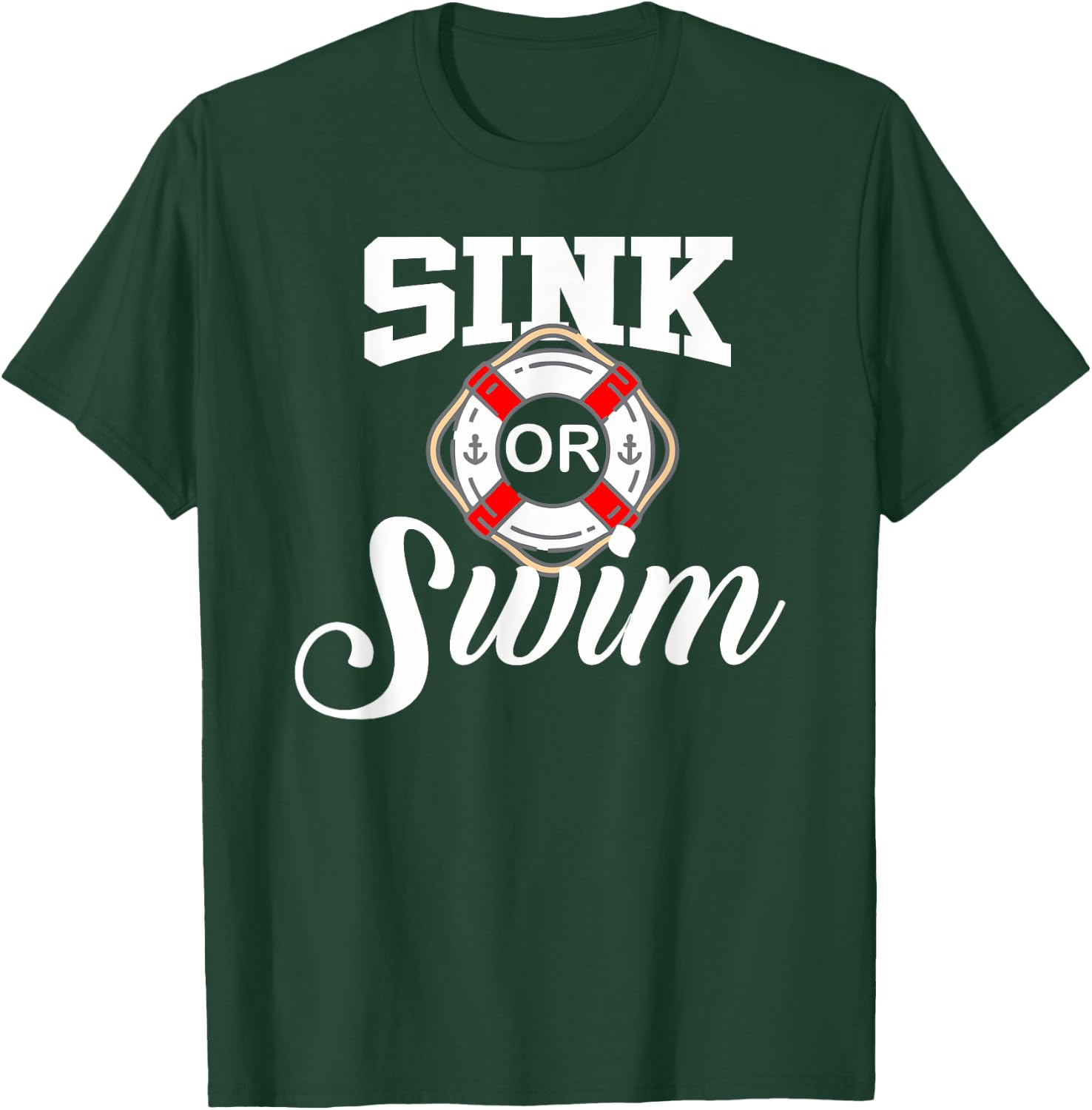 Sink or Swim flotation device pool party men kids T-Shirt - T-Shirt | Forest