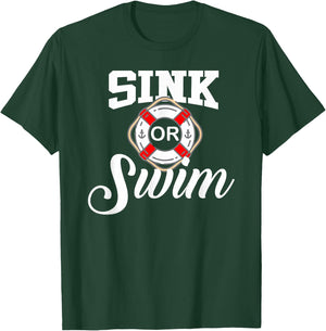 Sink or Swim flotation device pool party men kids T-Shirt - T-Shirt | Forest