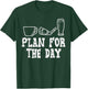 Plan For The Day Coffee Golf Beer Golfing Drinking Golfer T-Shirt - T-Shirt | Forest