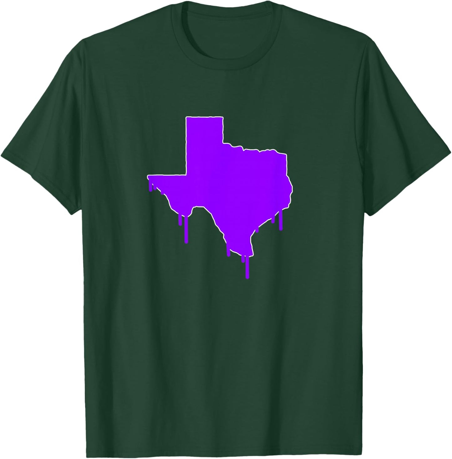Purple Texas State Drip South Houston TX 713 Slab Lean Screw T-Shirt - T-Shirt | Forest