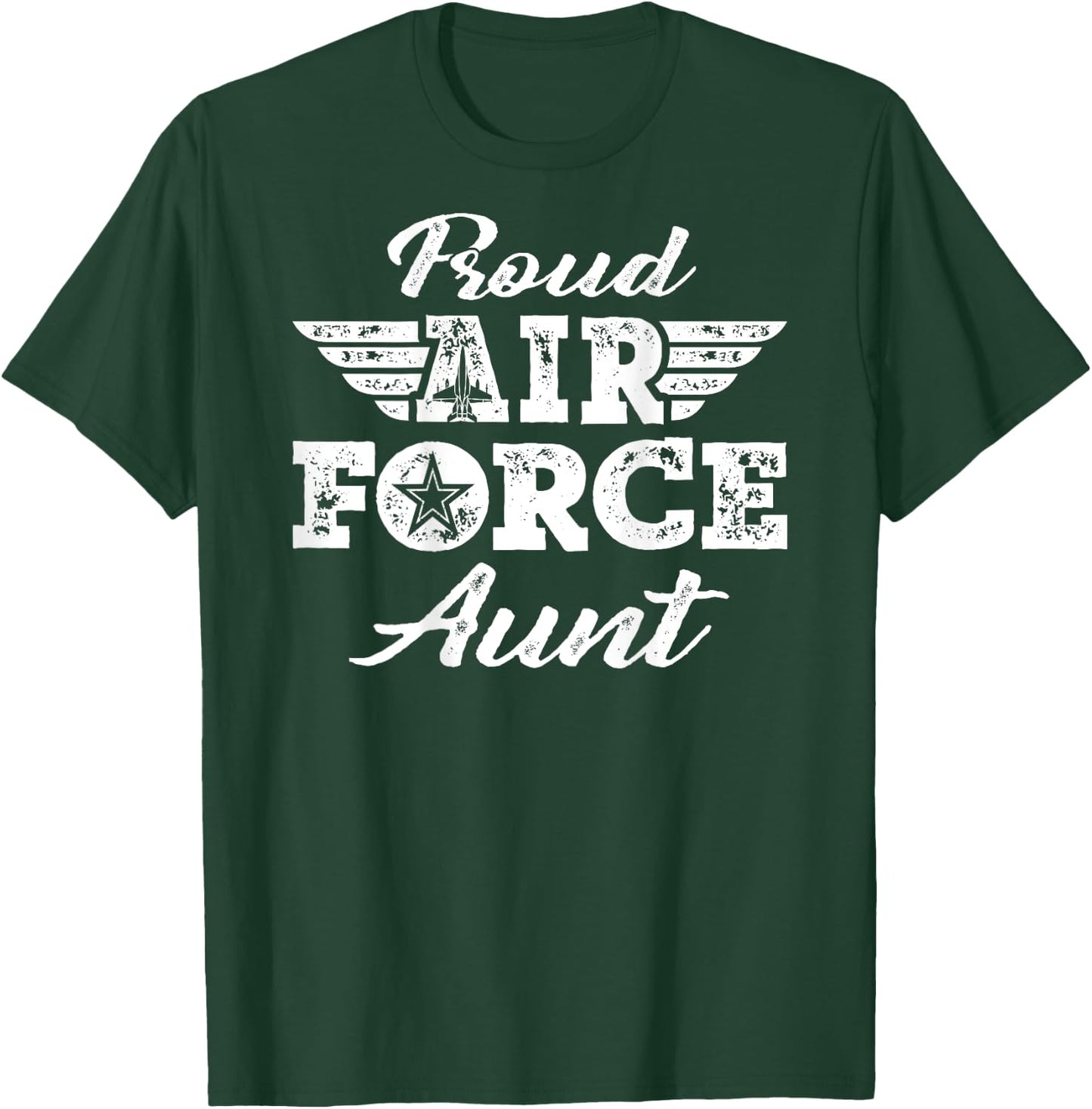 Proud US Air Force Aunt - Pride Military Family Auntie Gifts T-Shirt - T-Shirt | Forest