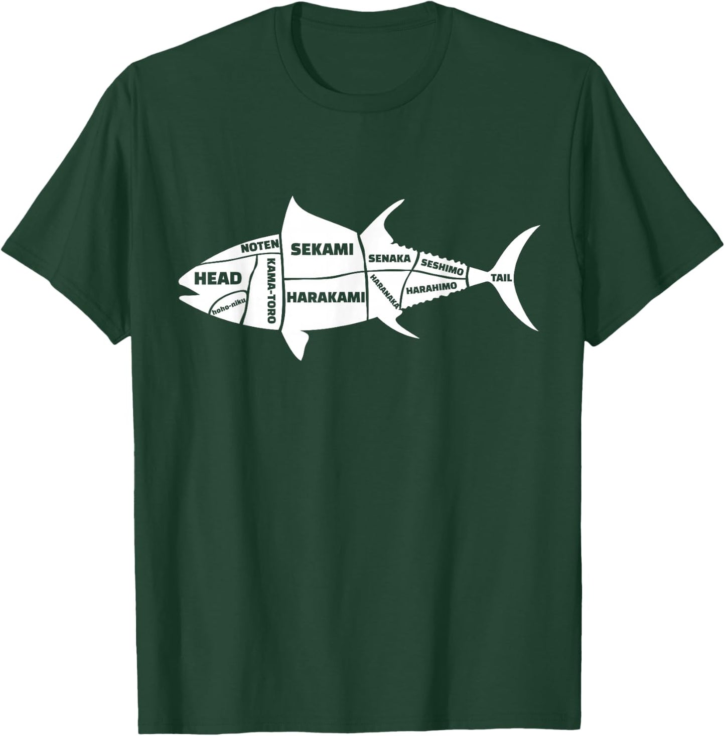 Kawaii Japan Sushi Sashimi Fish Cutting Anatomy Gift T-Shirt - T-Shirt | Forest
