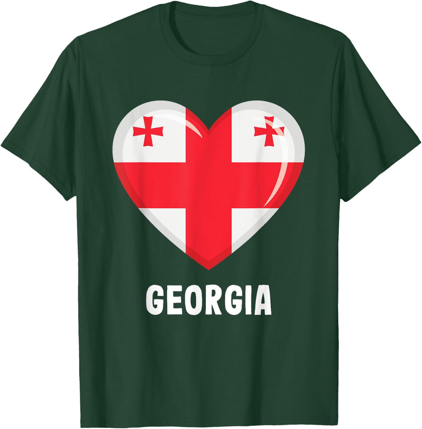 Georgian Flag Jersey T-Shirt - T-Shirt | Forest