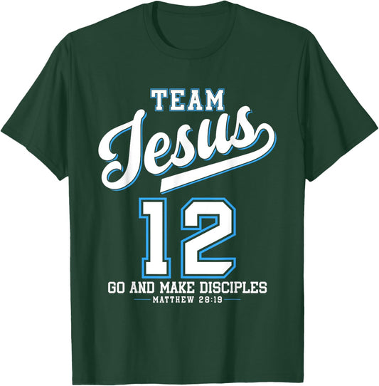 Jesus Baseball Team Jesus Christian Matthew 28:19 Verse T-Shirt - T-Shirt | Forest