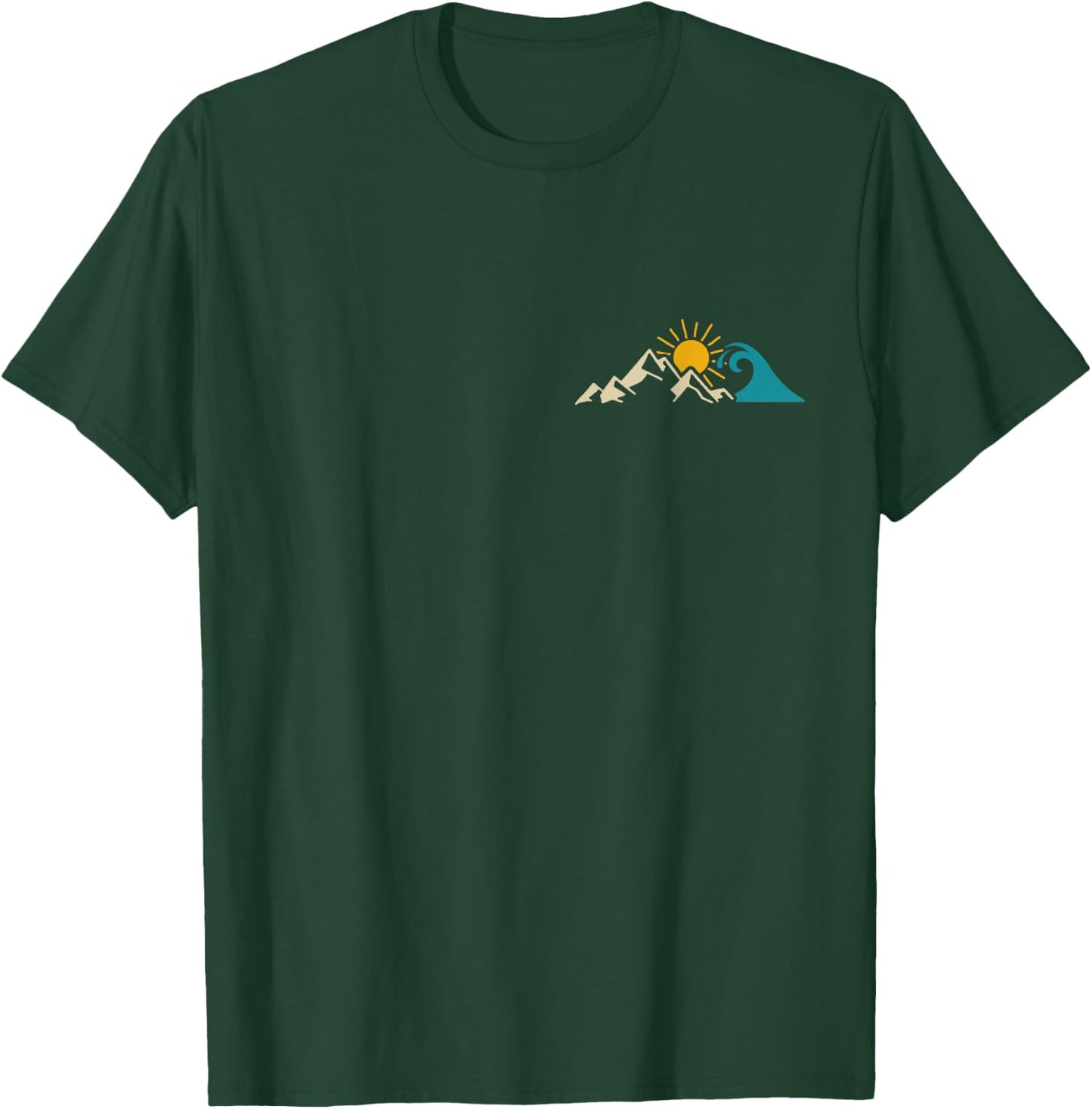Mountains & Sea Hiking Surfer Climbing Hiker Nature Outdoor T-Shirt - T-Shirt | Forest