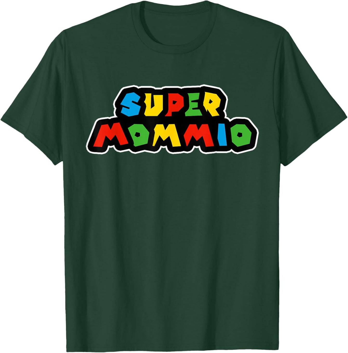 Super Mommio Funny Nerdy Mommy Mother Short Sleeve (Black) T-Shirt - T-Shirt | Forest