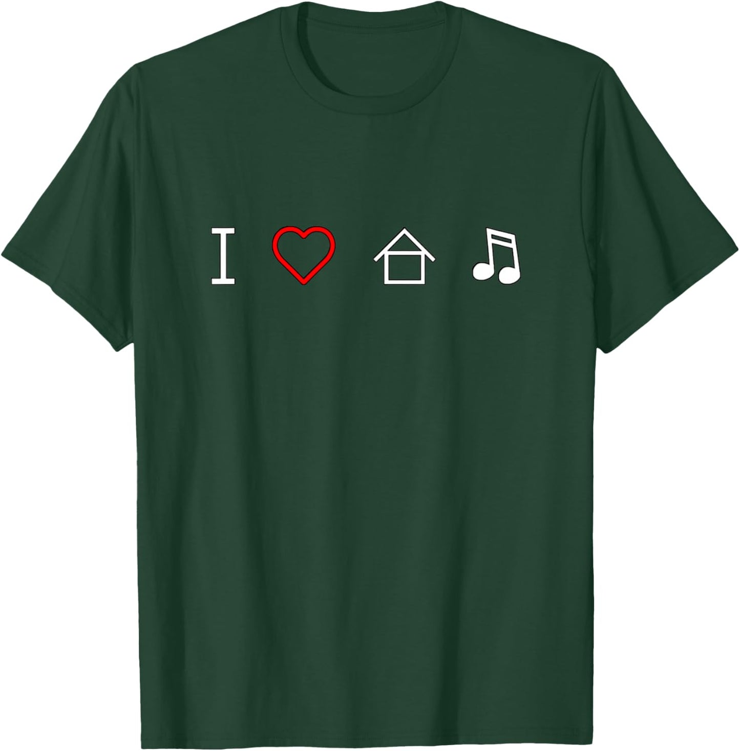 I Heart House Music Icons T-Shirt - T-Shirt | Forest