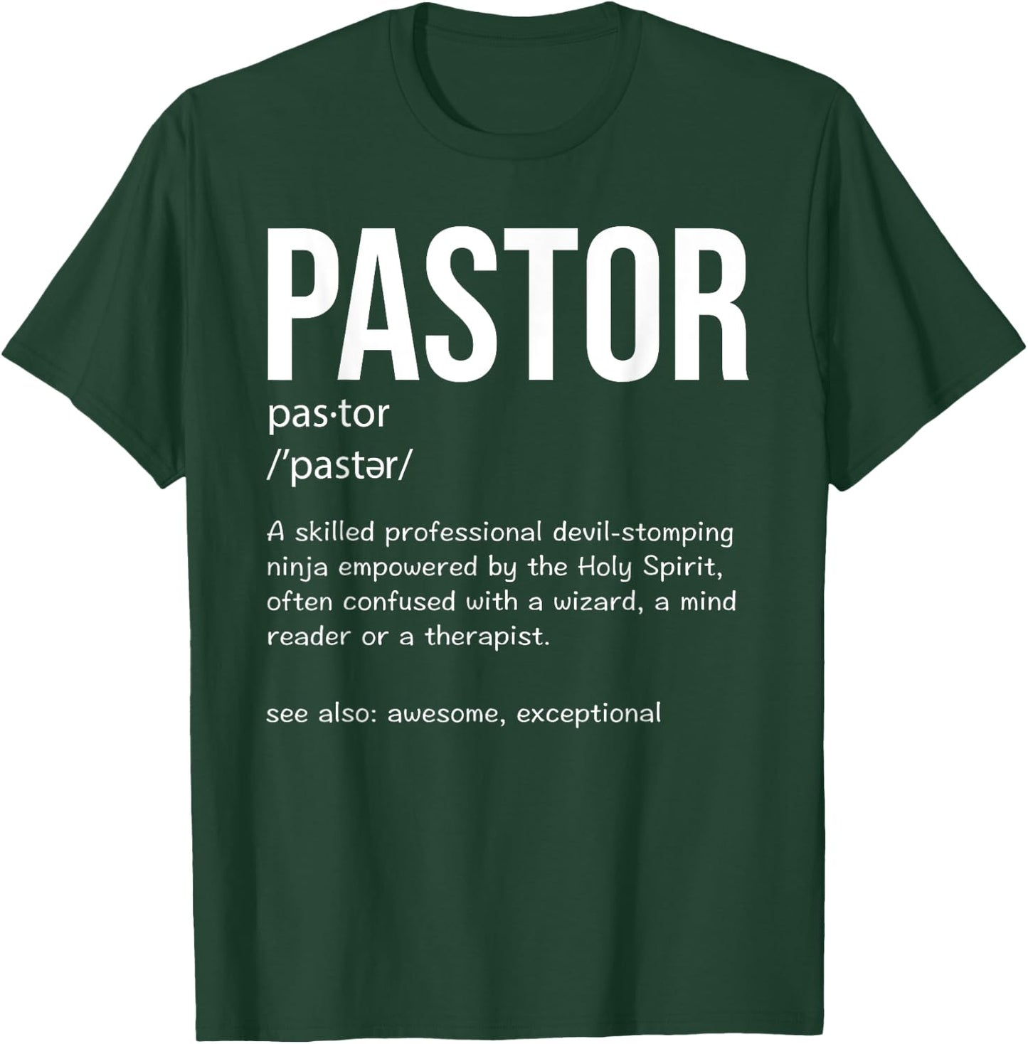 Cool Religious Lutheran Husband Wife Humor Lovers Funny Pastor Definition Christian Preachers Men Women T-Shirt - T-Shirt | Forest