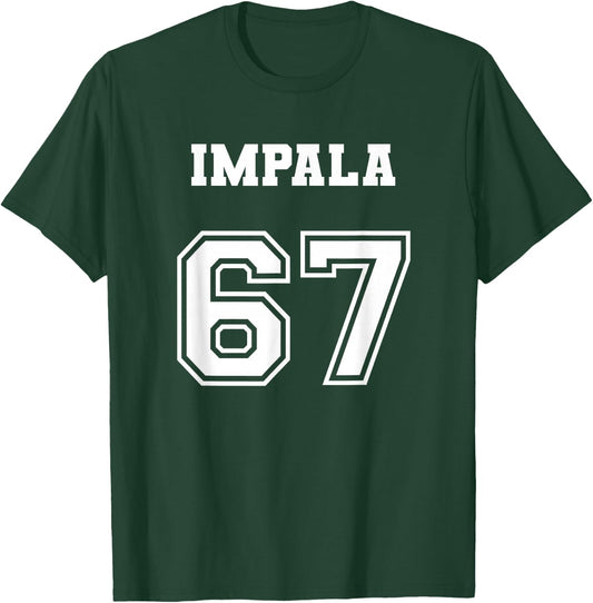 Jersey Style 67 1967 Impala Old School Lowrider T-Shirt - T-Shirt | Forest