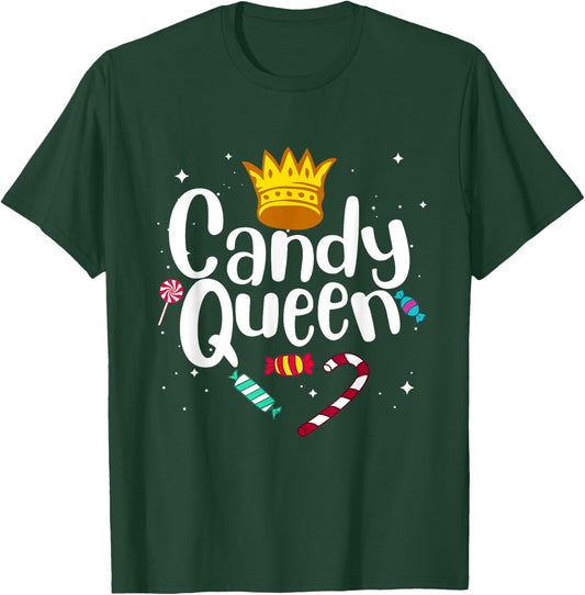 Funny Candy Queen Gift Lollipop Lover Sweet Tooth Women T-Shirt - T-Shirt | Forest