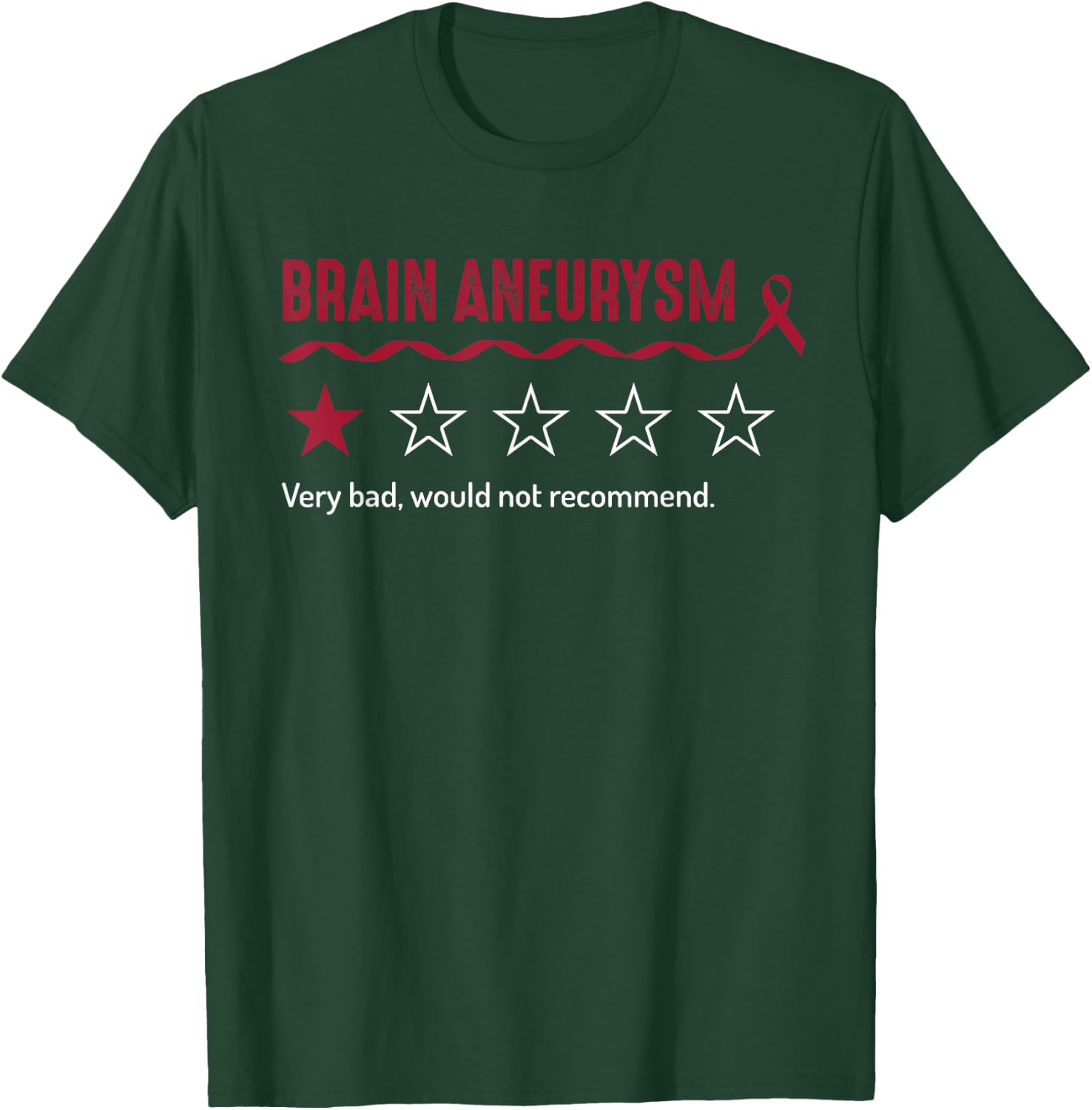 Brain Aneurysm Review Very Bad Would Not Recommend 1 Star T-Shirt - T-Shirt | Forest