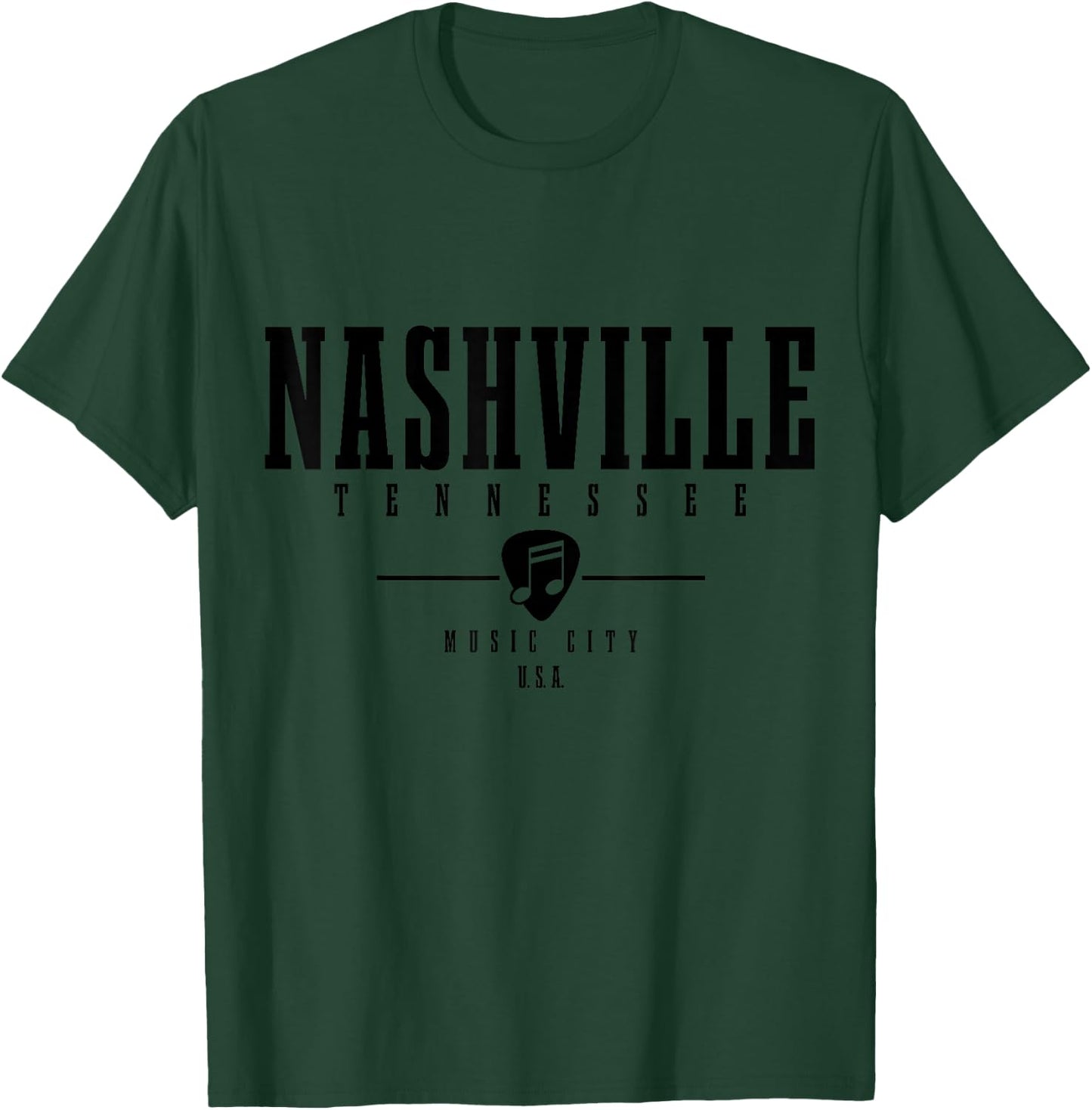 Nashville Tennessee Country Music City Guitar Vintage T-Shirt - T-Shirt | Forest