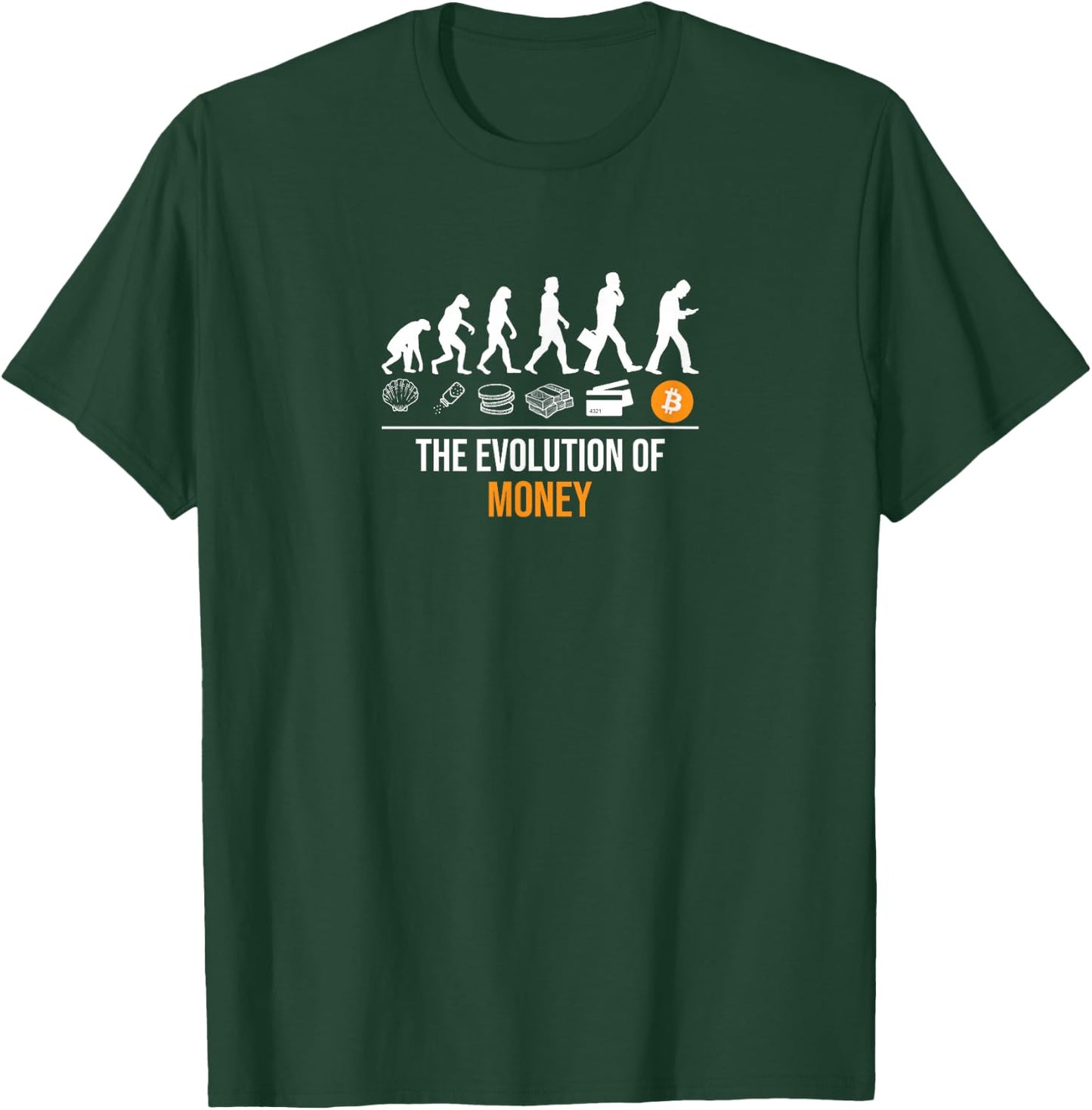 Bitcoin The Evolution of Money T-Shirt - T-Shirt | Forest