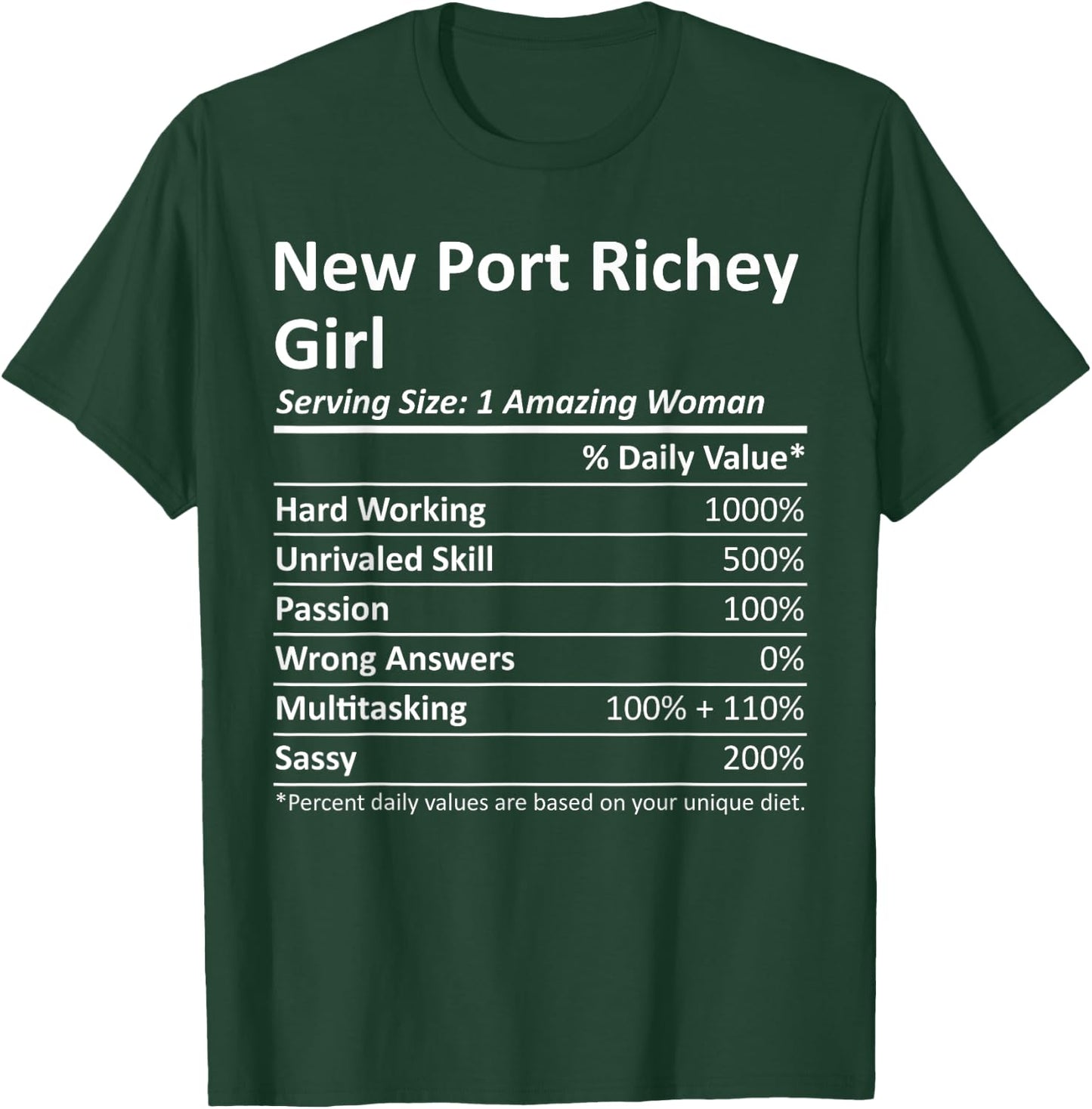 NEW PORT RICHEY GIRL FL FLORIDA Funny City Home Roots Gift T-Shirt - T-Shirt | Forest