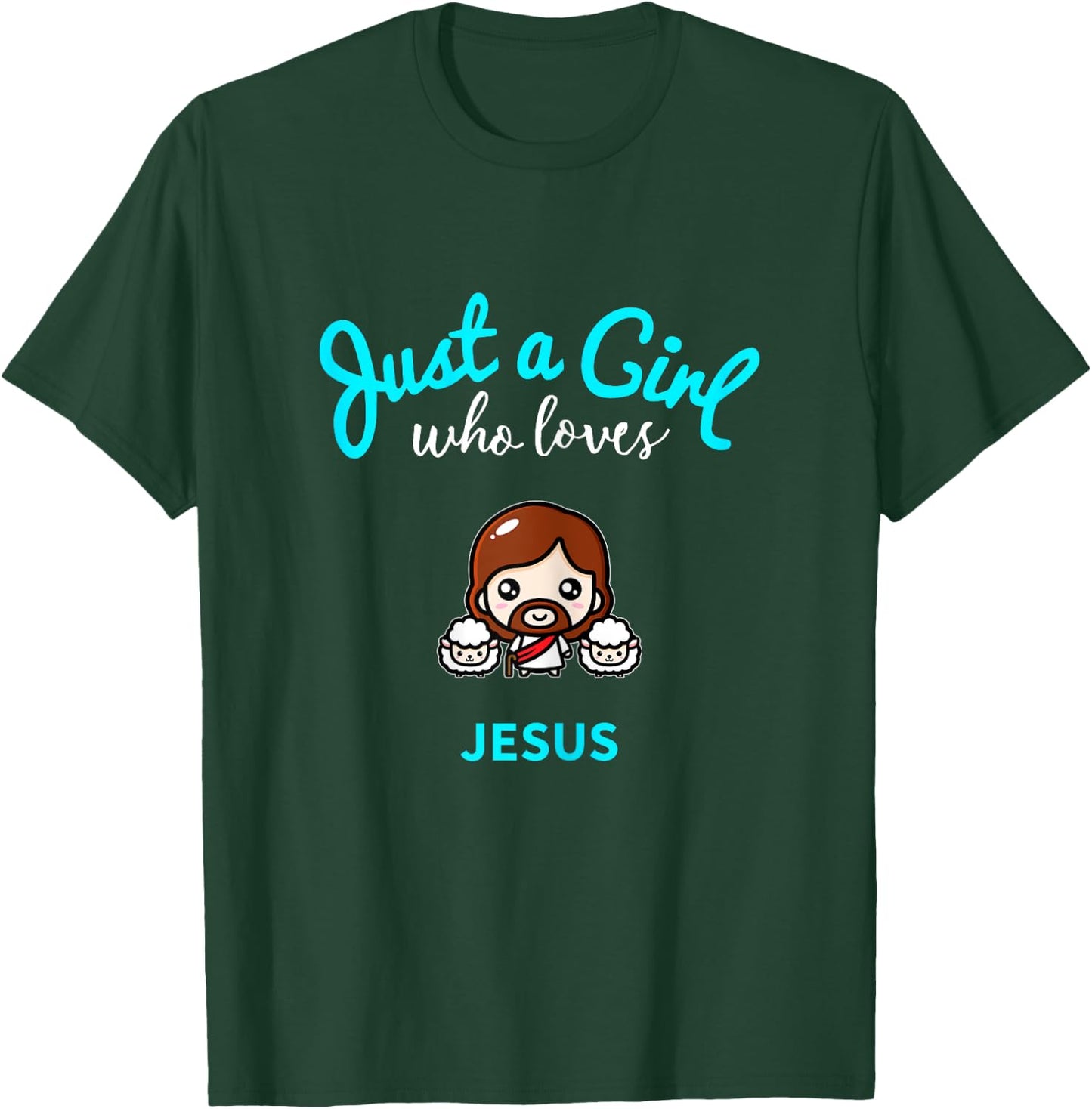 Jesus Shirt for Girls | Kids Jesus T-Shirt - T-Shirt | Forest