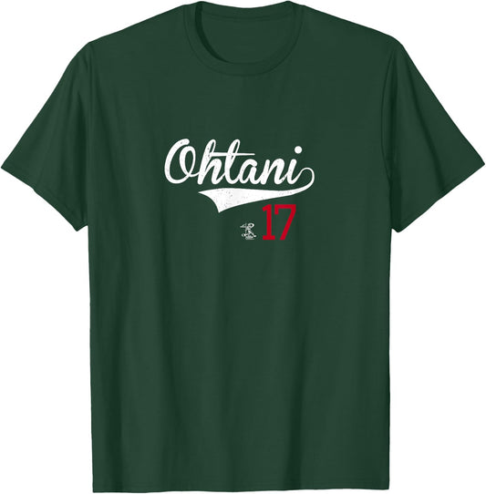 Shohei Ohtani Vintage Gameday Los Angeles Baseball MLBPA T-Shirt - T-Shirt | Forest