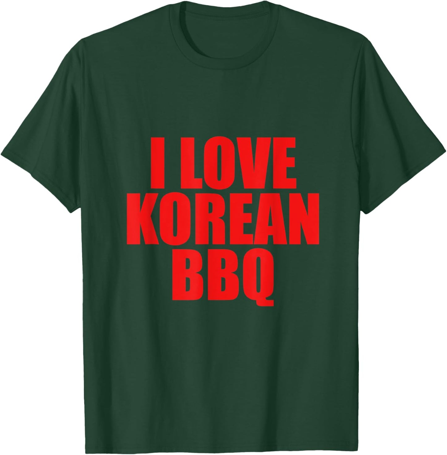 I Love Korean BBQ Asian Traditional Foodie Cuisine Retro T-Shirt - T-Shirt | Forest