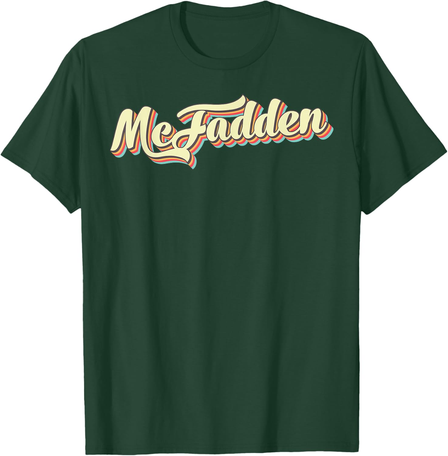McFadden Retro Art Baseball Font Vintage T-Shirt - T-Shirt | Forest