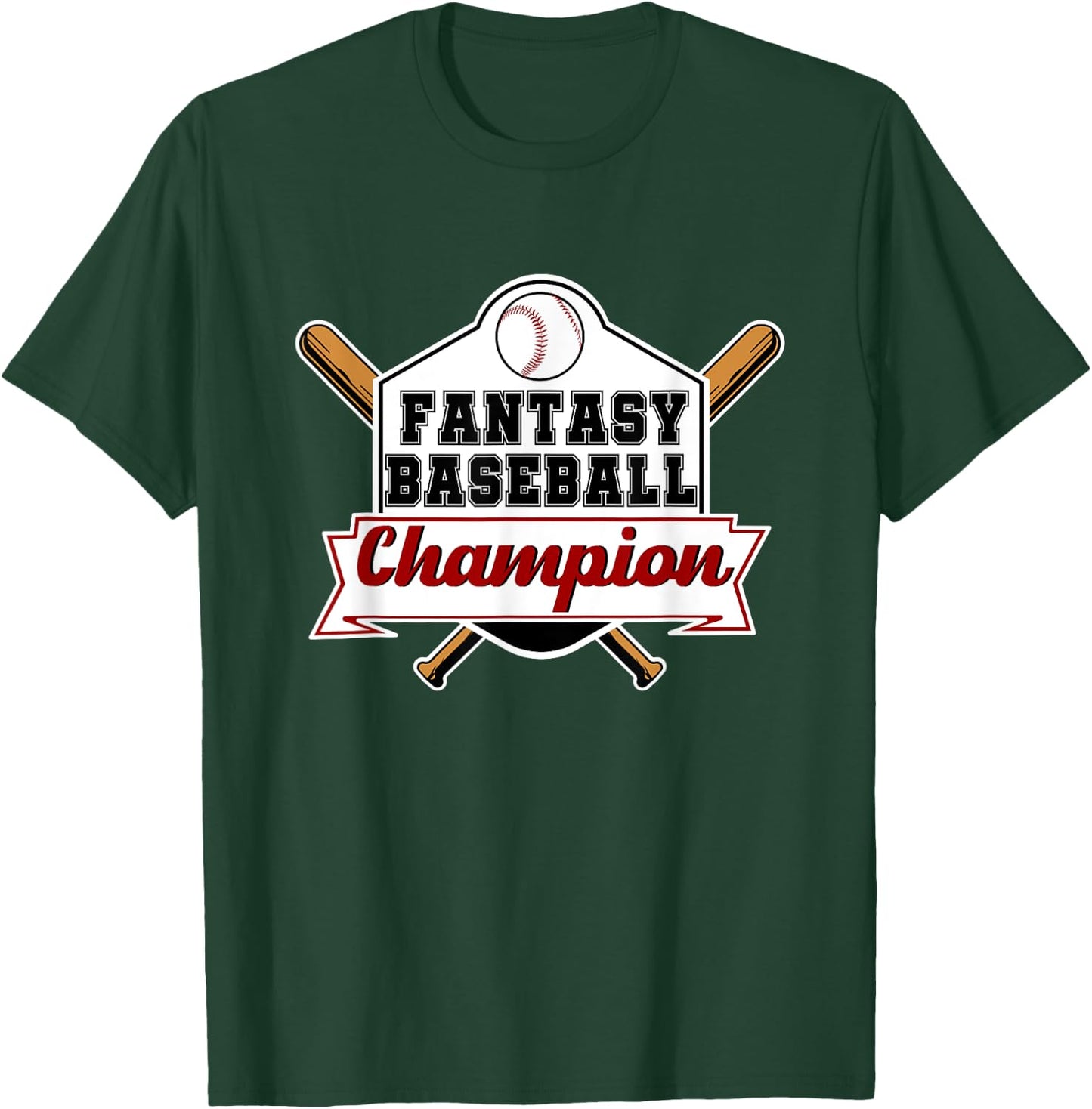 Fantasy Baseball Champion T-Shirt - T-Shirt | Forest
