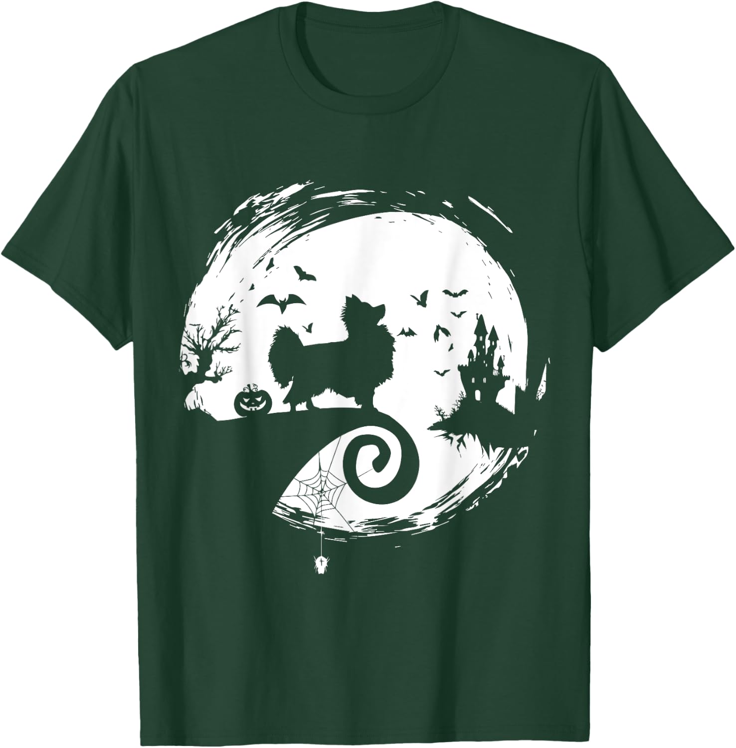 Papillon Halloween Costume Moon Silhouette Horror Creepy T-Shirt - T-Shirt | Forest