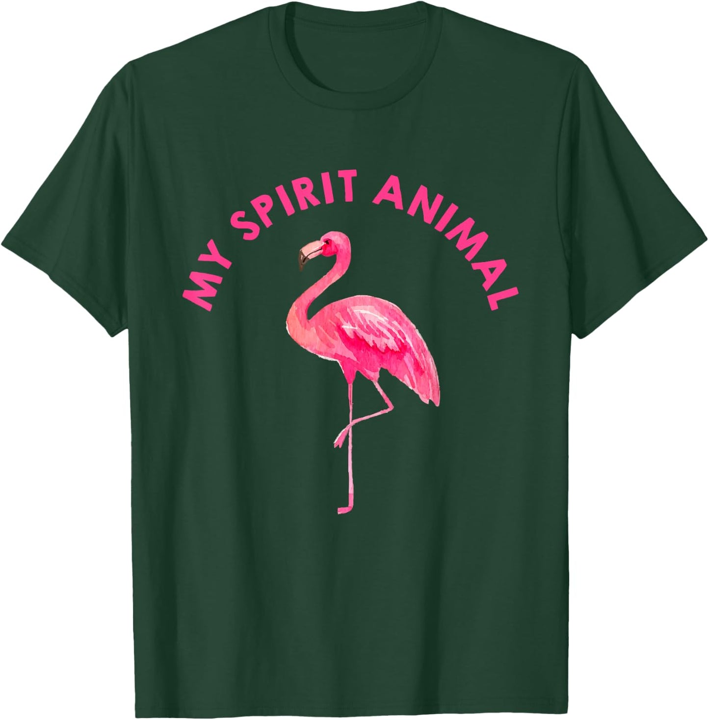 Flamingo Spirit Animal - Cute Flamingo Lover T-Shirt - T-Shirt | Forest