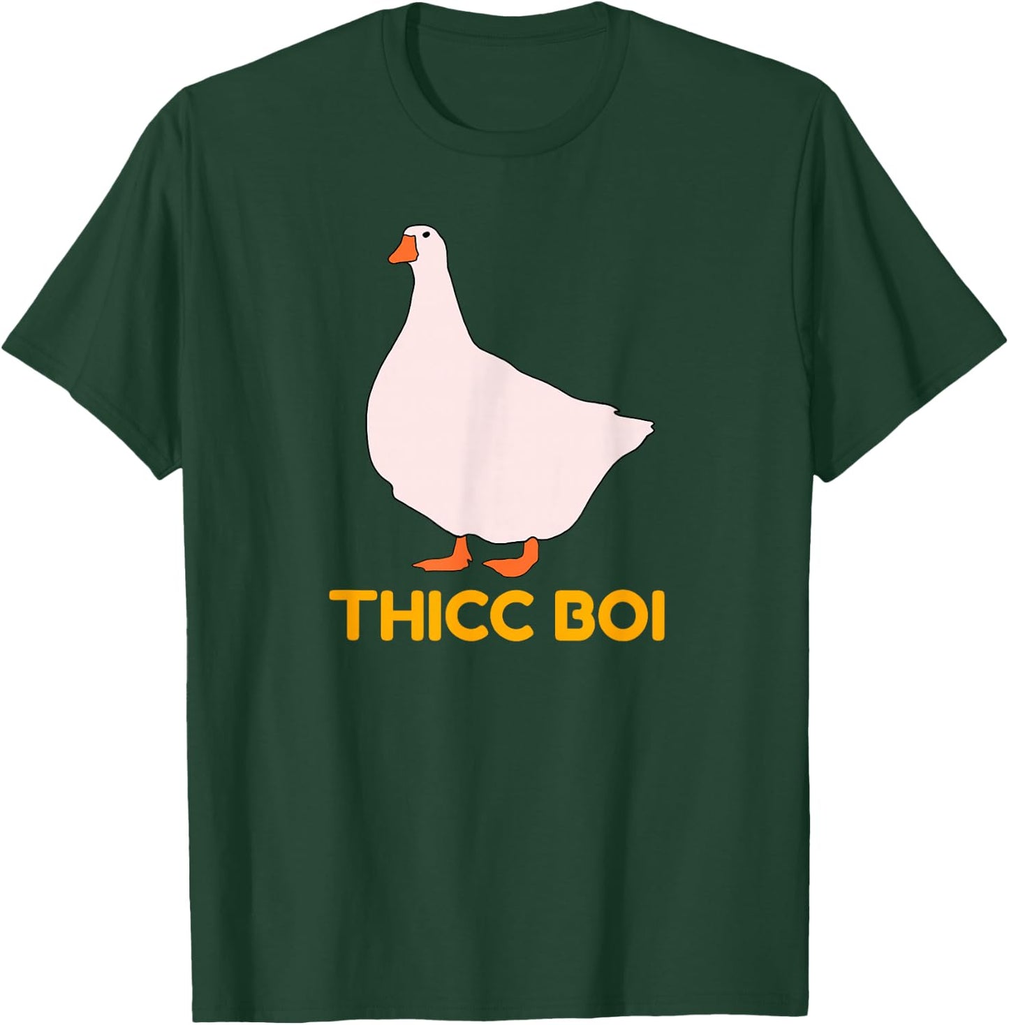 Funny Chunky Animal Chonky Goose Thicc Boi T-Shirt - T-Shirt | Forest