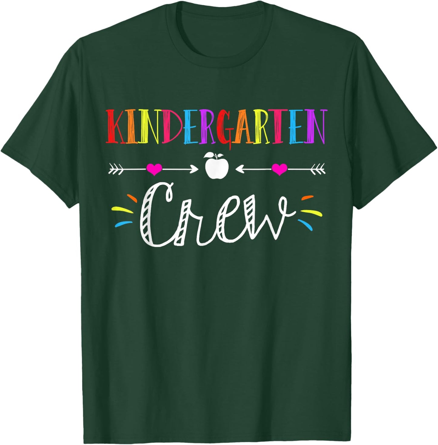 Kindergarten Teacher Crew Funny First Day Of School Gifts T-Shirt - T-Shirt | Forest