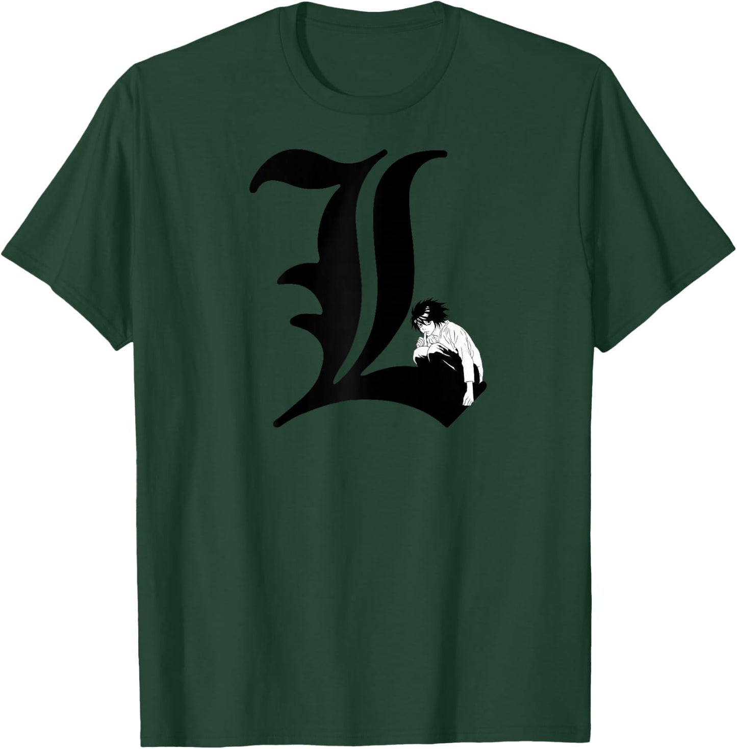 Death Note L Symbol Anime Raglan Baseball T-Shirt - T-Shirt | Forest